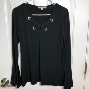 3/$45 Michael Michael Kors Black V Neck Top